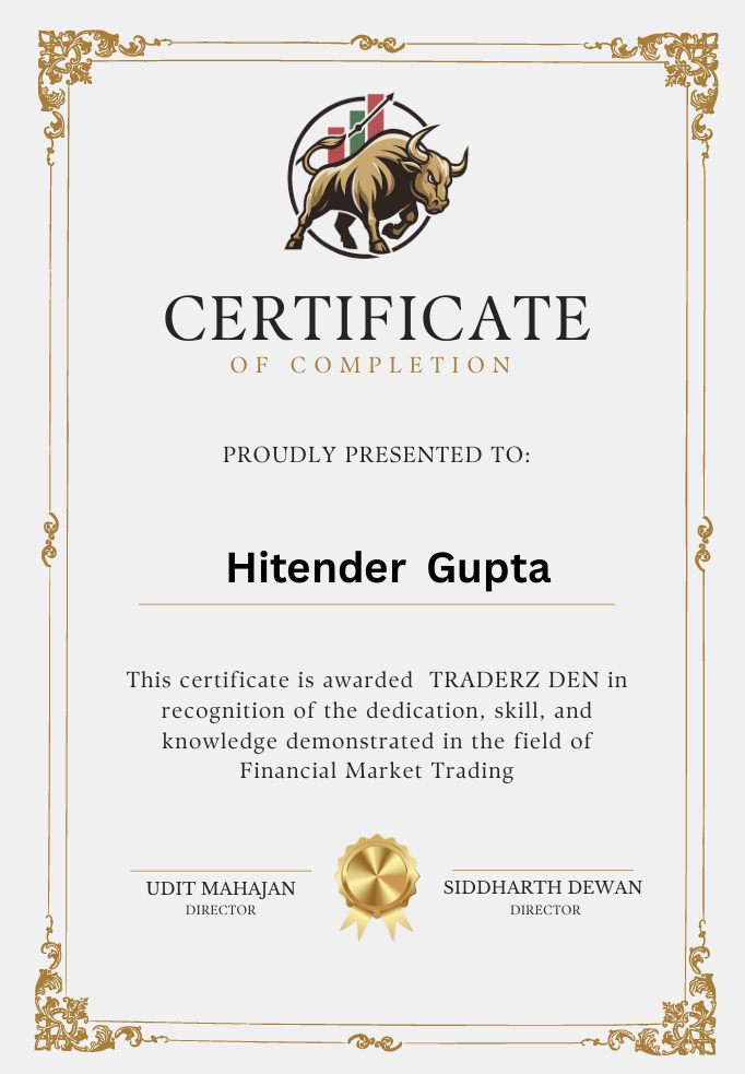 Traderzden Certificate